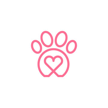 dog paw logo design