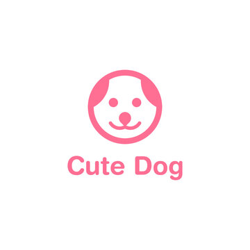 cute dog logo design