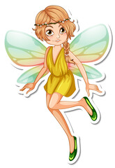 Beautiful fairy cartoon character sticker