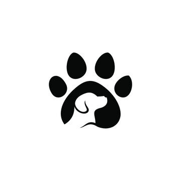 dog paw logo design