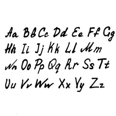 vector set, english alphabet, black letters, white background, marker, graphics, sketch, travel, isolated, education, training, school, packaging, decoration, creativity, art, design, scrapbooking 