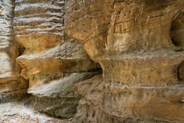 natural ancient shapes of the eroded sandstone in the mountains abstract structure of rocks