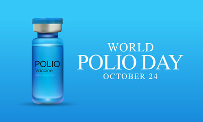 World Polio day is observed every year on October 24, poliomyelitis is a disabling and life-threatening disease caused by the poliovirus. Vector illustration