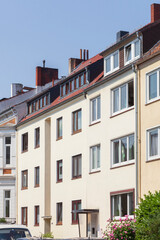 Fototapeta na wymiar Weisse moderne Wohngebäude , Bremen, Deutschland, Europa