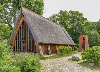 Fototapeta premium Schifferkirche church at Ahrenshoop, Mecklenburg-Vorpommern, Germany