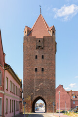 Historic city gate at Barth, Mecklenburg-Vorpommern, Germany - obrazy, fototapety, plakaty