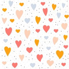 Modern abstract colorful vector pattern hearts 