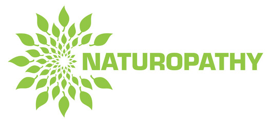 Naturopathy Leaves Green Circular Text From Inside 