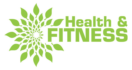 Health And Fitness Leaves Green Circular Text From Inside 