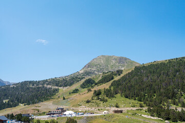 Naklejka premium Andorra ski resort during summertime