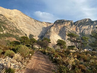 Naklejka premium Ascent from Oludeniz . Lycian way. Turkey