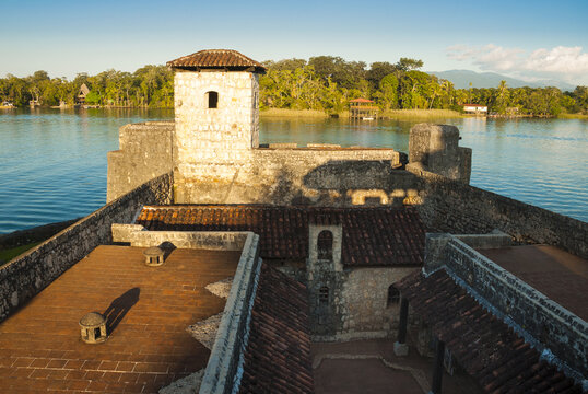 Spanish Colonial Fort At The Entrance To Lake Izabal.