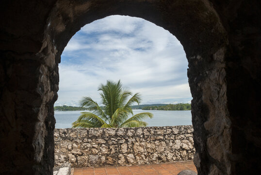 Spanish Colonial Fort At The Entrance To Lake Izabal.