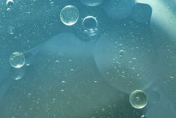 Abstract Blue water bubbles background