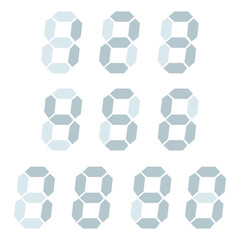 Digital clock number set. Electronic figures. Vector illustration eps 10