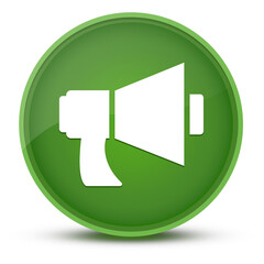 Magaphone luxurious glossy green round button abstract