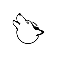 Wolf vector logo design, Vector illustration eps.10