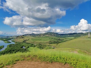 landscape with mountains