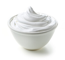 bowl of whipped egg whites