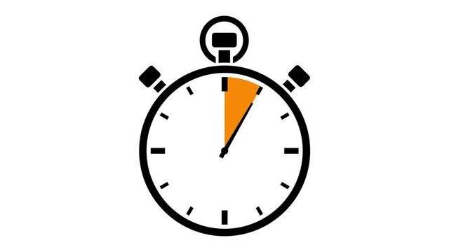 Video Grafische Stoppuhr 60 Sekunden/Minuten Schwarz Orange