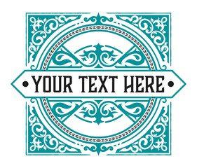 Western card with vintage style