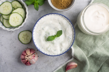 Traditional Indian Raita with Dahi in a bowl