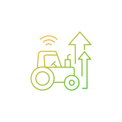 Agricultural modernization gradient linear vector icon. technology and science in farming. Modern agriculture. Thin line color symbols. Modern style pictogram. Vector isolated outline drawing