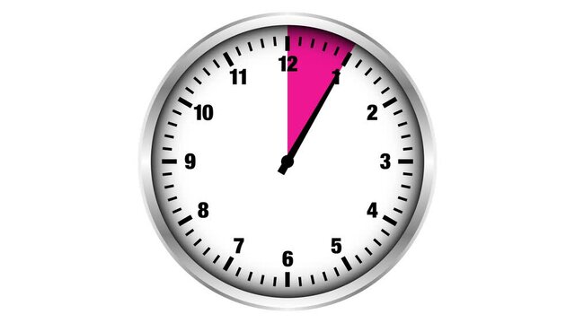 Video Silberne Stoppuhr 60 Sekunden/Minuten Pink