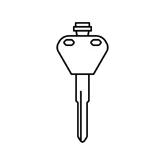 Motorcycle key icon, Simple key design, Vector illustration eps.10