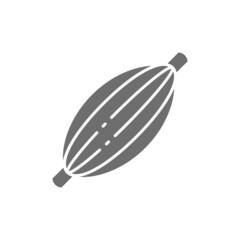 Human muscle, tendon grey icon. Isolated on white background