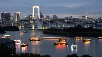 Foto op Plexiglas Tokyo river at night © JohnScott