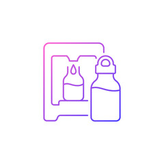 Self service water refill station gradient linear vector icon. Vending machine. Dispenser for purified liquid. Thin line color symbols. Modern style pictogram. Vector isolated outline drawing