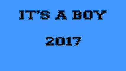 2017 blue its a boy birth background - obrazy, fototapety, plakaty