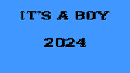 2024 blue its a boy birth background