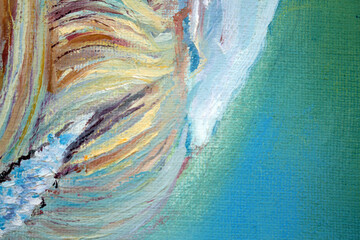 the painting is painted on canvas with oil paints background for creative design