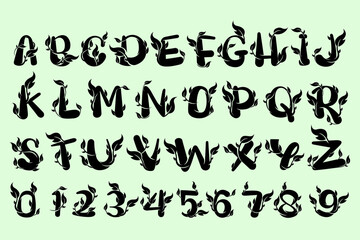 Cheerful Flora Monogram Alphabet for design