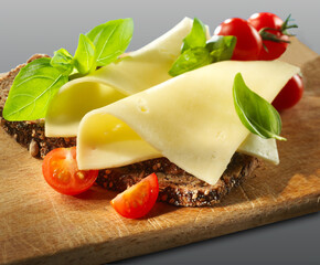 Gouda Brot mit Tomaten