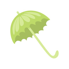 Green Umbrella list icon On White Background