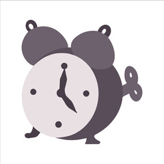 Alarm clock flat with vector illustration