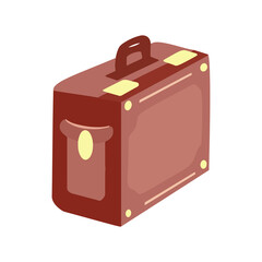 Suitcase icon. with flat design vector illustration.