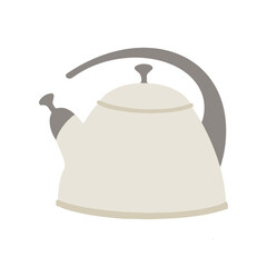 Flat icon vector, kettle on white background isolated