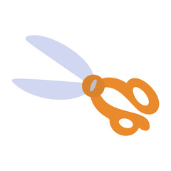 Flat vector icon, Scissors icon illustration isolated on white background