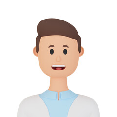 3d rendering man cartoon avatar