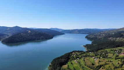 Fototapeta premium Bicaz Lake Aerial Landscape