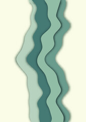 Abstract Multicolor Modern Background With Papercut Style