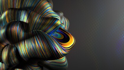 Abstract modern background design, illustration of a futuristic shape with vibrant colors. 3D render / rendering.