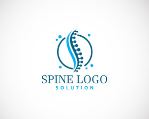 Health spine logo creative concept solution sign symbol circle care doctor medical