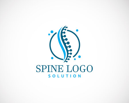 Health spine logo creative concept solution sign symbol circle care doctor medical