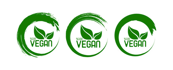 vegan icon on white background	