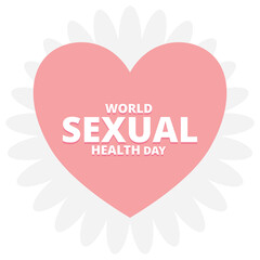 World Sexual Health Day vector illustration poster concept design. Flat graphic design style banner